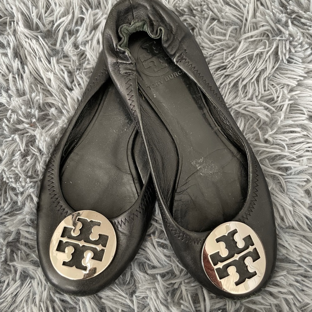 Black Tory Burch Reva Flats